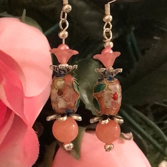 🔥ON SALE🔥3/$30🔥 💖 LA Design💖Cloisonné Earring - Picture 1 of 6